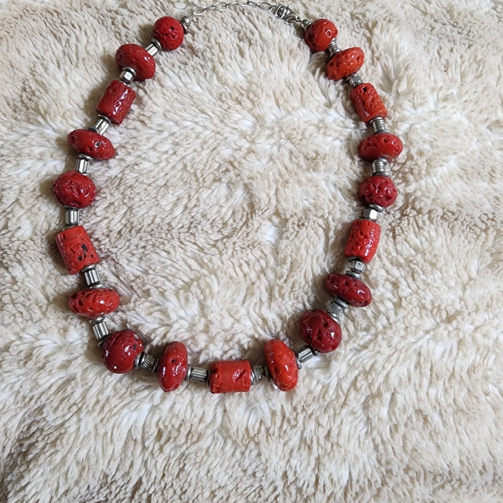 Red Beaded Necklace